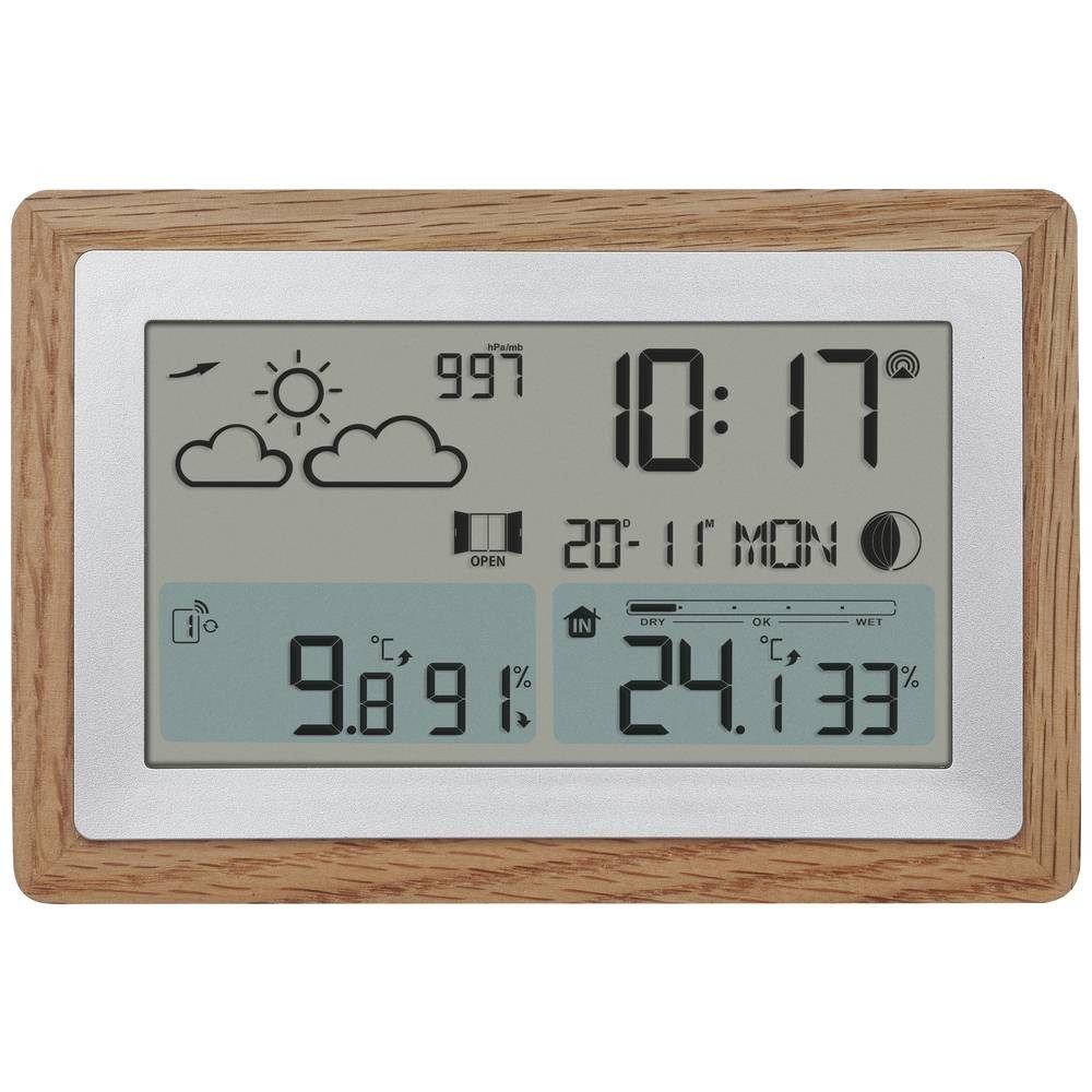 Wetterstation aus Eichenholz 35.1167.54