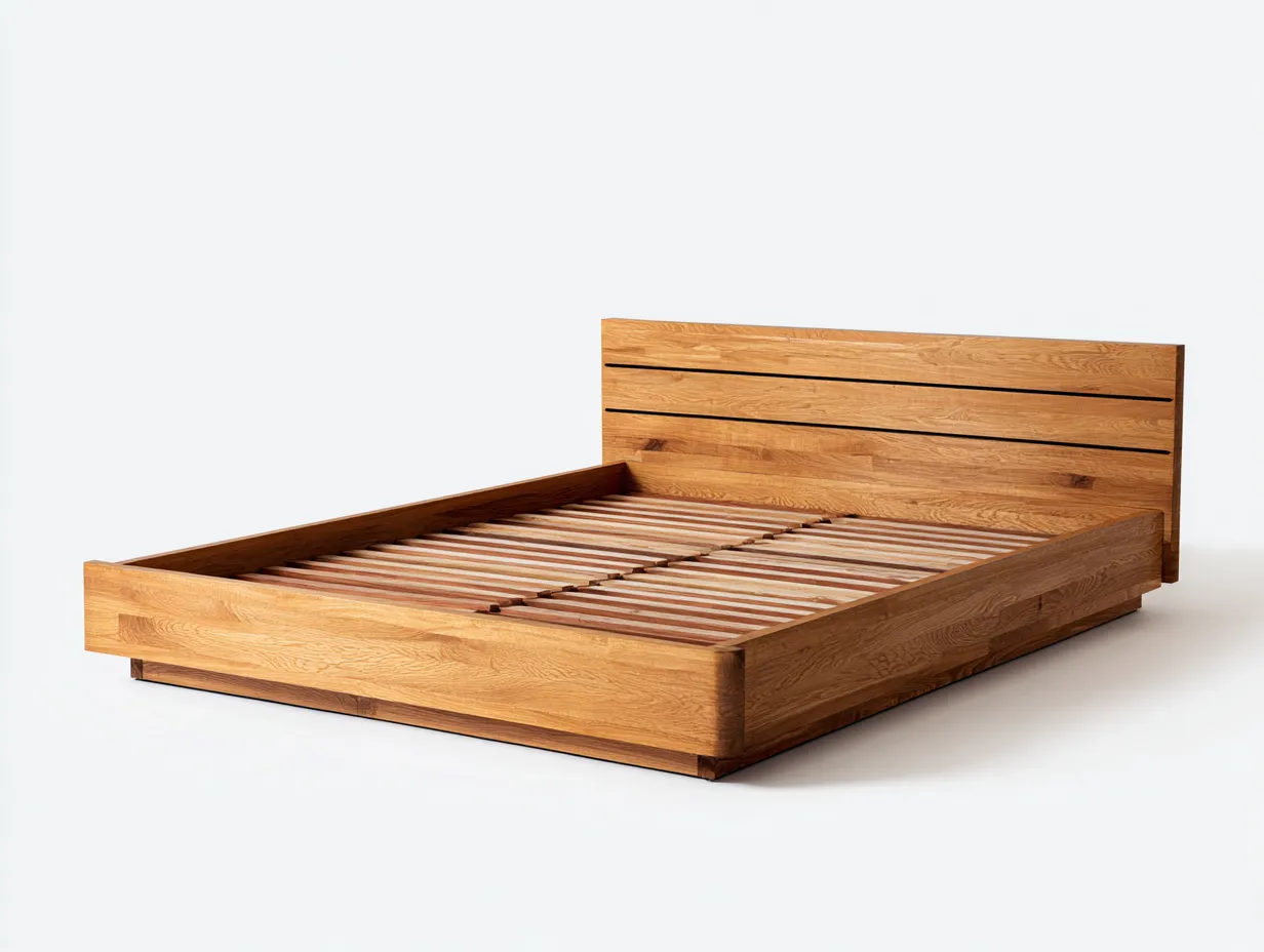 Doppelbett-Holz-210x188x86 cm-Natur-Minimalistisch