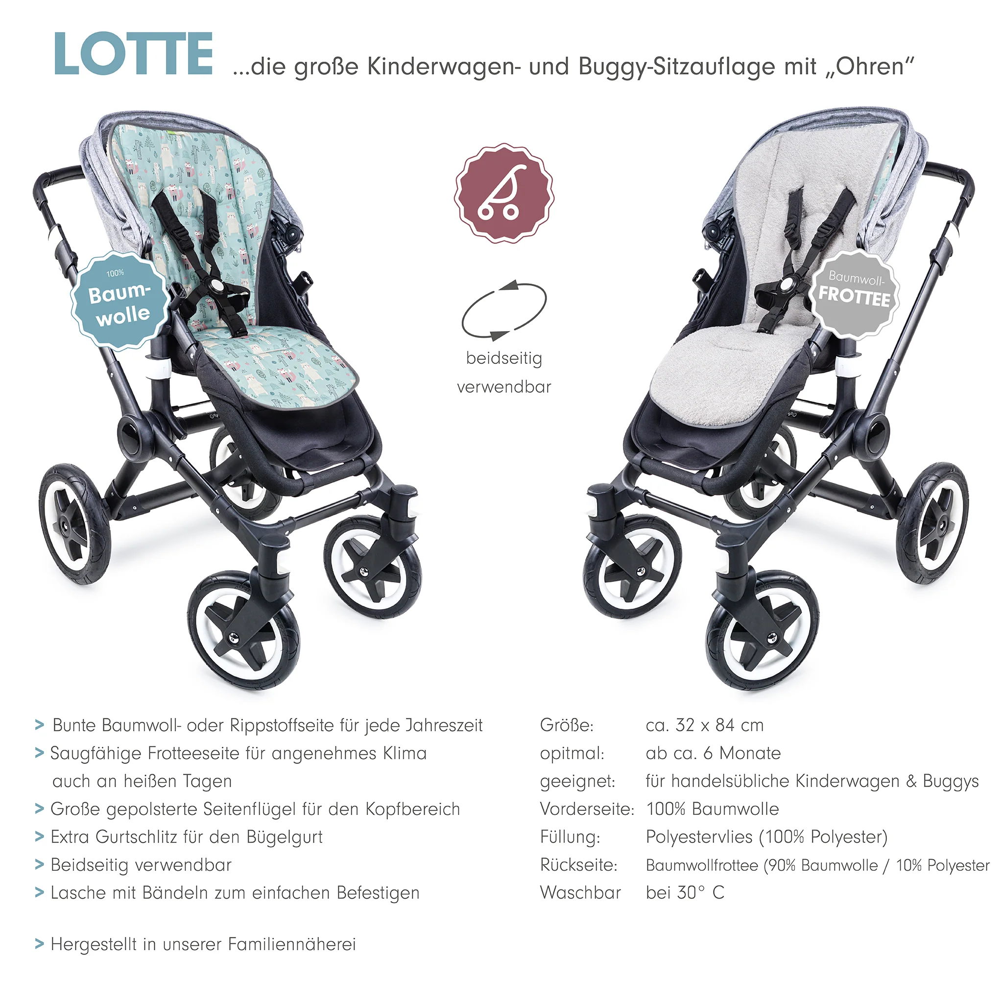 LOTTE FROTEE die gro?e Sitzauflage mit Ohren