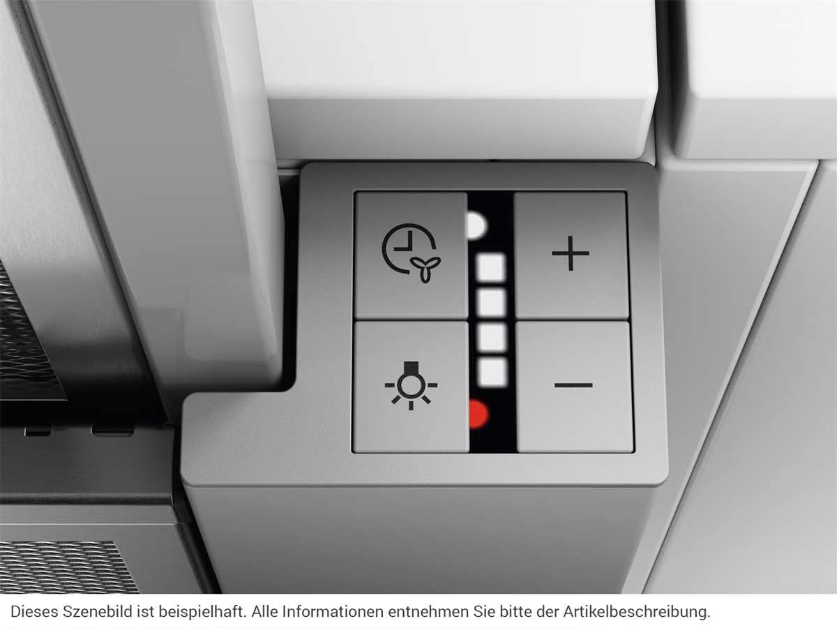 Flachschirmhaube 60 cm für Abluft- oder Umluftbetrieb, 660 m³/h, elektronische Steuerung