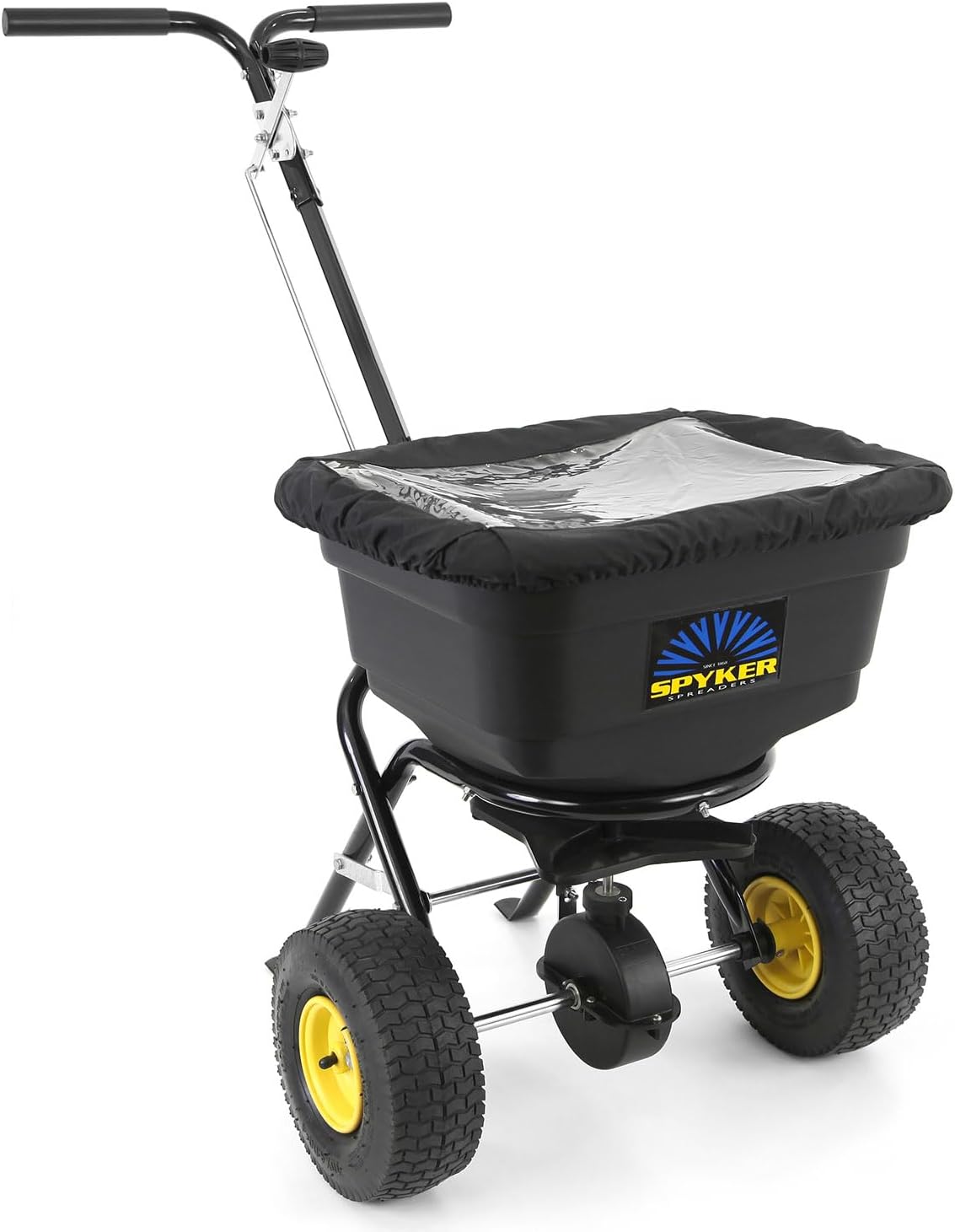 Spyker Lawn and Handheld Spreader Kit: Pro-Series 50 Pound Broadcast Spreader with 5 Pound Handheld Spreader Kit