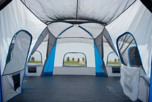 16-Person 3-Room Family Cabin Tent with 3 Entrances