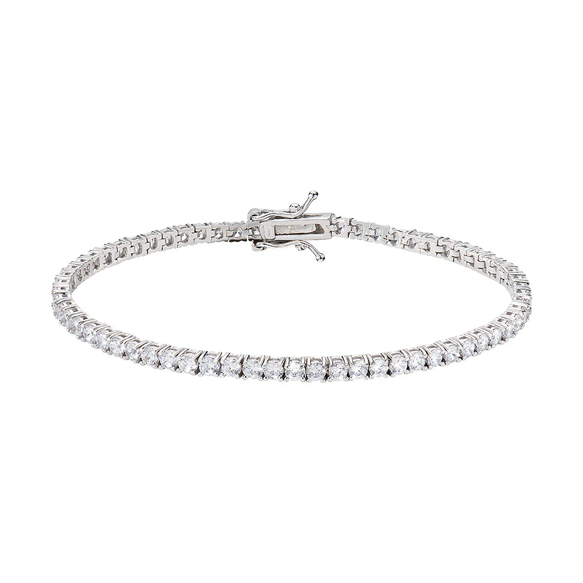 Bracciale Amen tennis rodiato bianco con zirconi bianchi