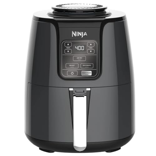 Ninja Air Fryer   4 Quart Ceramic Coated, 75% Less Fat, Fast Cooking, Multi Function Air Fry, Reheat, Dehydrate, Dishwasher Safe : Home & Kitchen