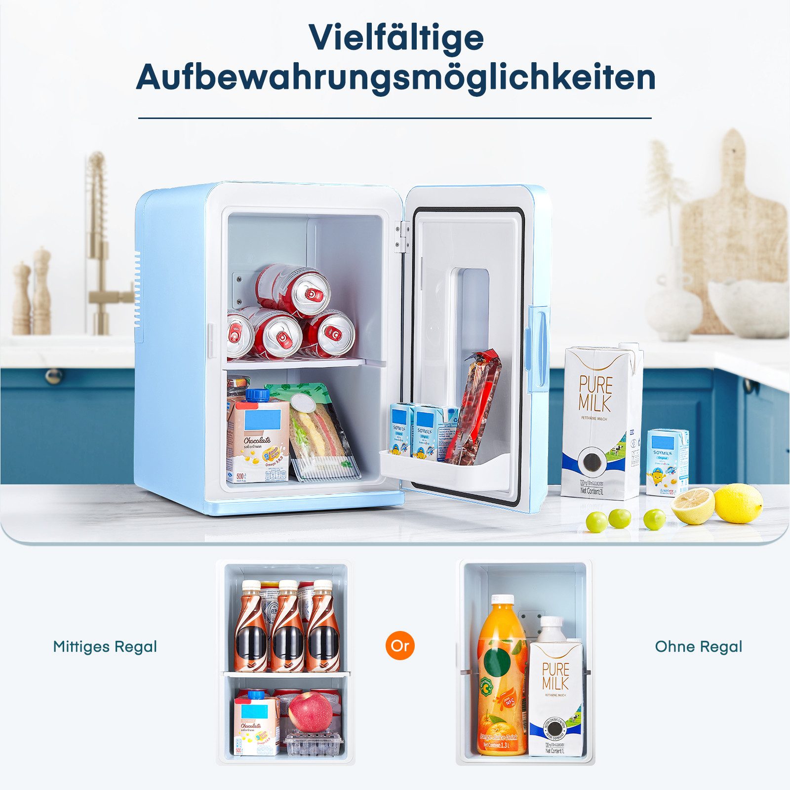 Kühlschrank YT-A-15X 2 in1 Mini Fridge 15 L, Kühlen und Heizen, Tragbar, DC/AC