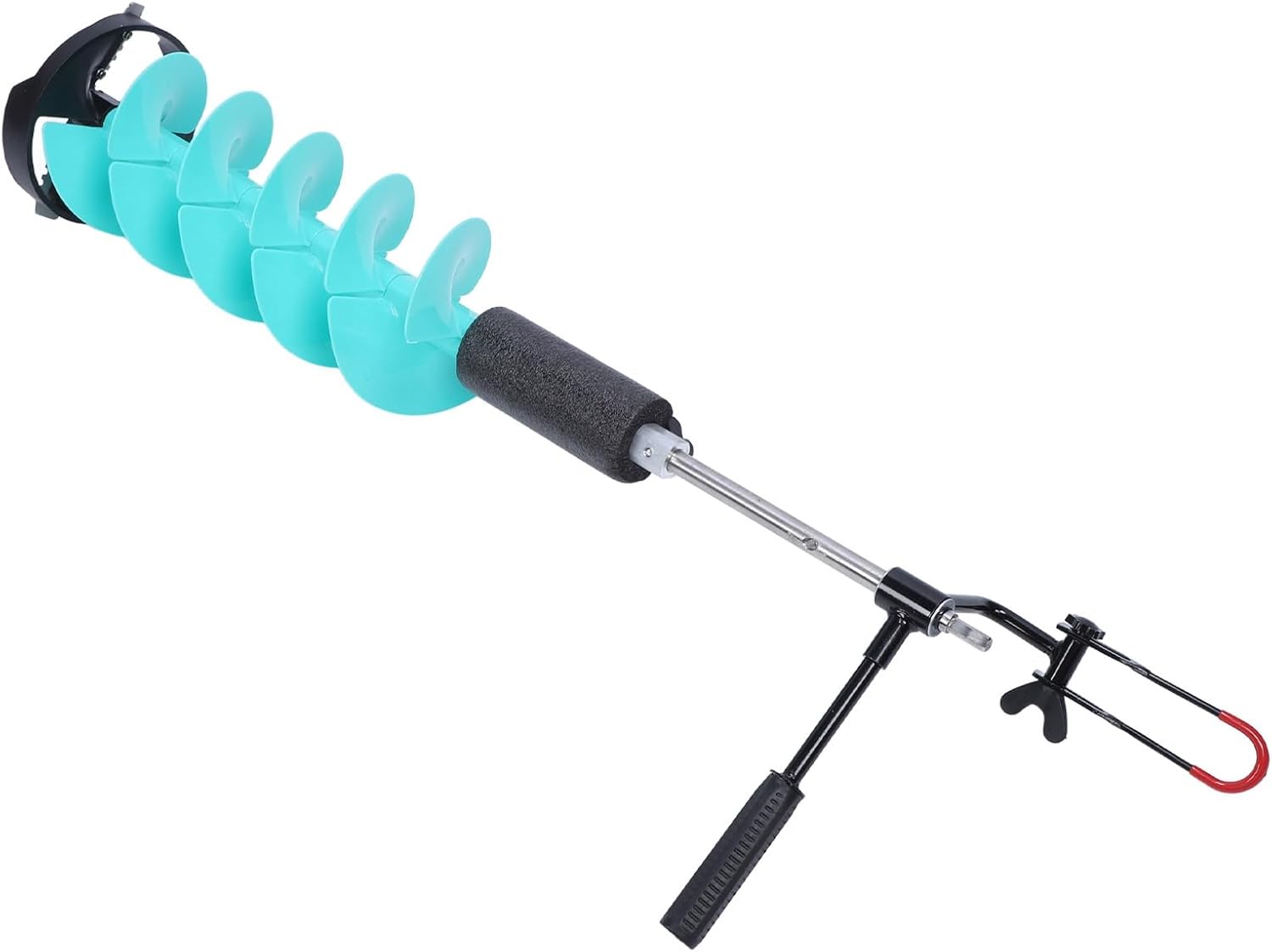 Elektrisches Eisbohrer-Set, Eisfischer-Bohrer mit scharfer Klinge, 8-Zoll-Eisbohrer-Bohrer für den Winter-Außenbedarf, inklusive Verlängerungsstange und Positionierer für den