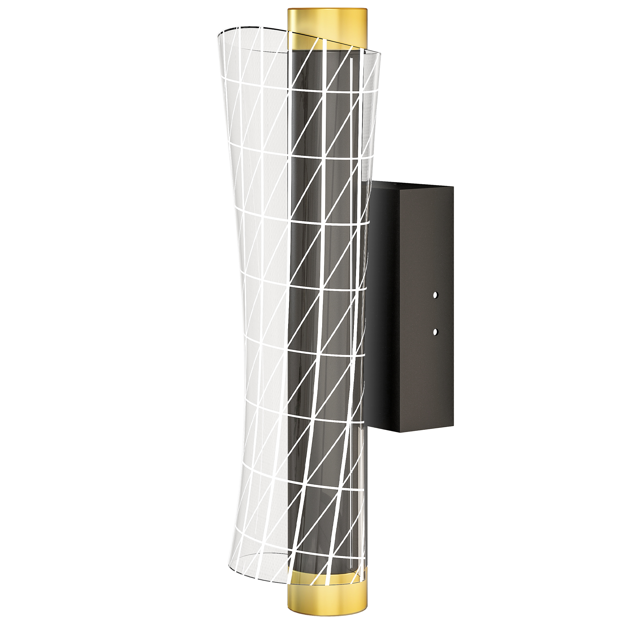 HOMCOM Wandleuchte Innen Wandlampe mit LED Lichte, Gitterdesign, Dimmbar Nachttischlampe Metall, Schwarz