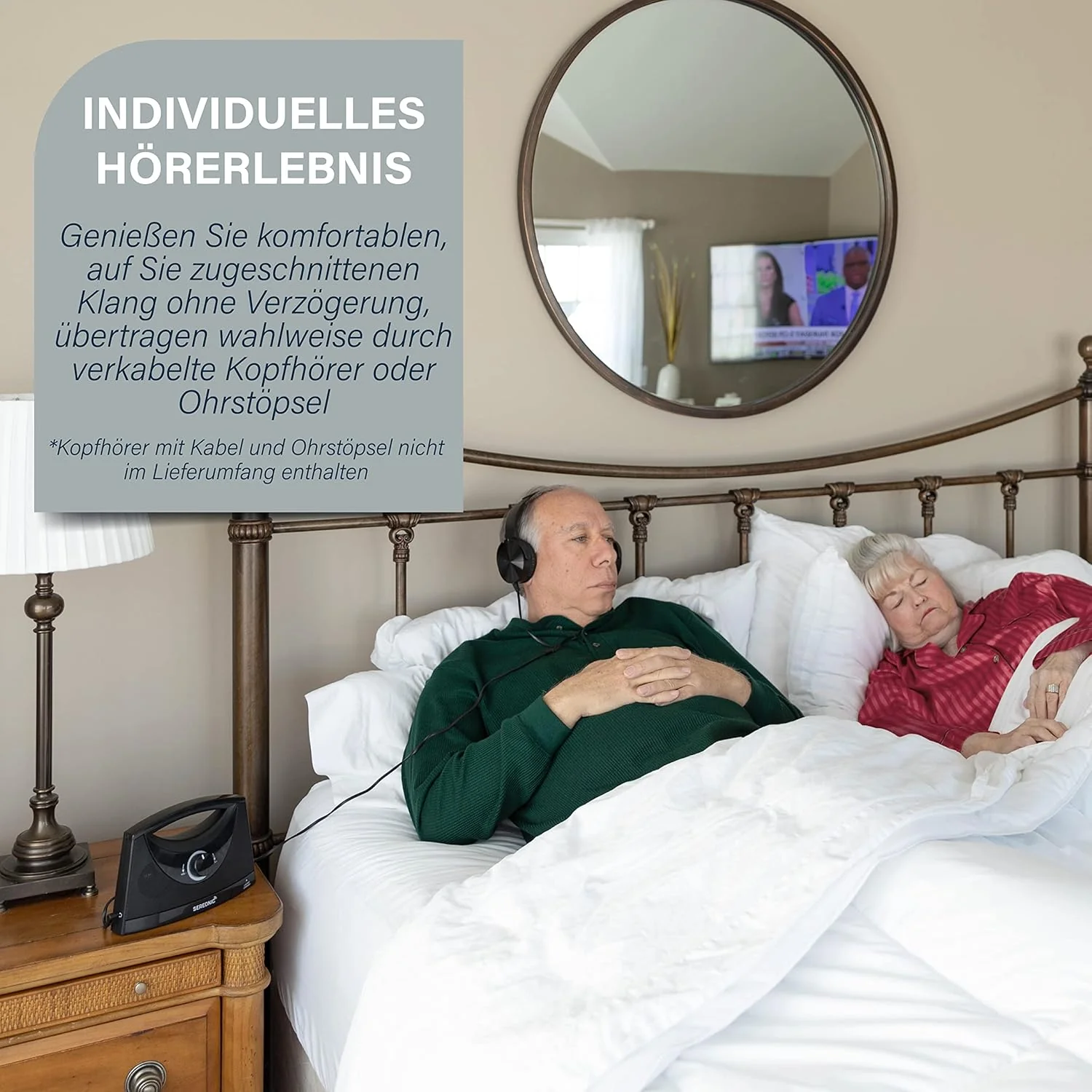 SEREONIC Draagbare Draadloze TV Luidsprekers voor Smart TV �C Ideale Luidspreker voor Televisies zonder Dreunend Geluid �C Draadloze TV Luidspreker voor Slechthorenden en Senioren �C Bereik 30 m