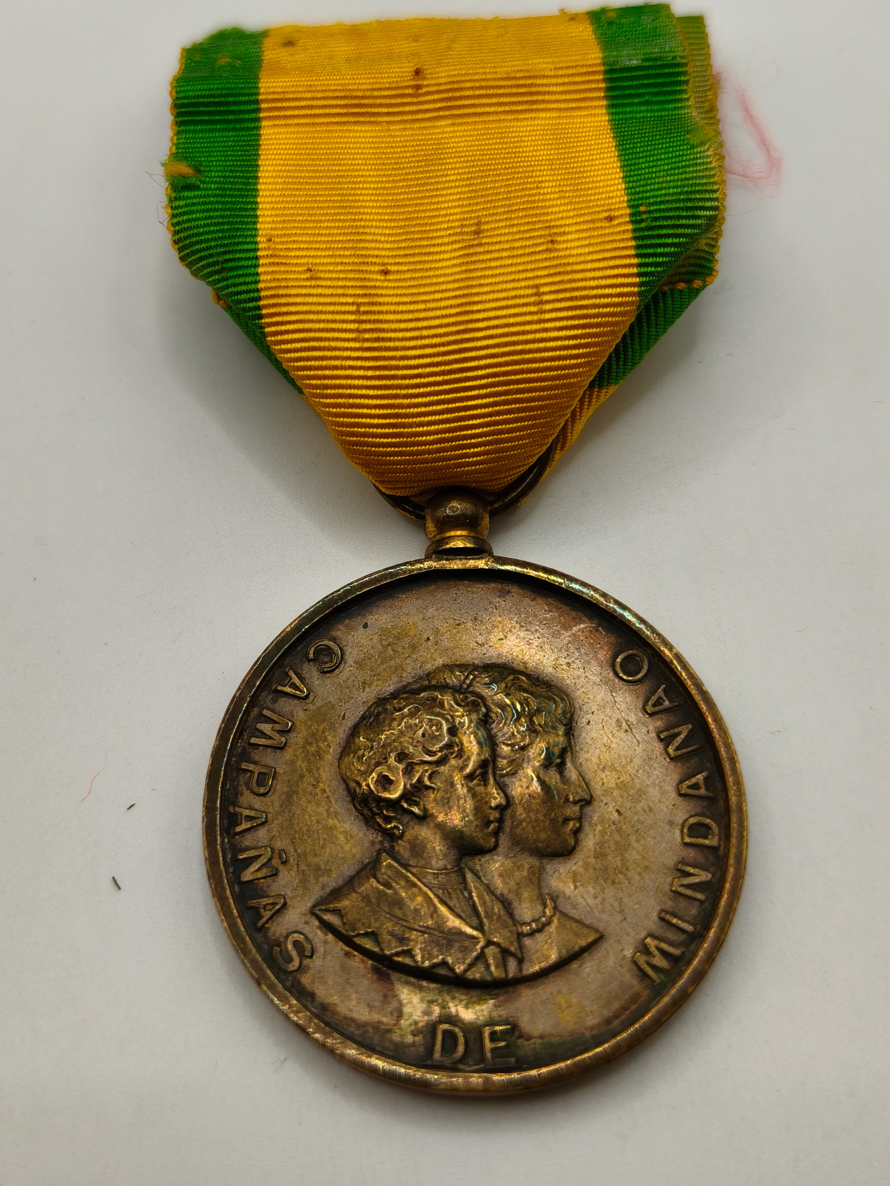 Medalla Campa?as de Mindanao, Filipinas. Colonial Espa?a