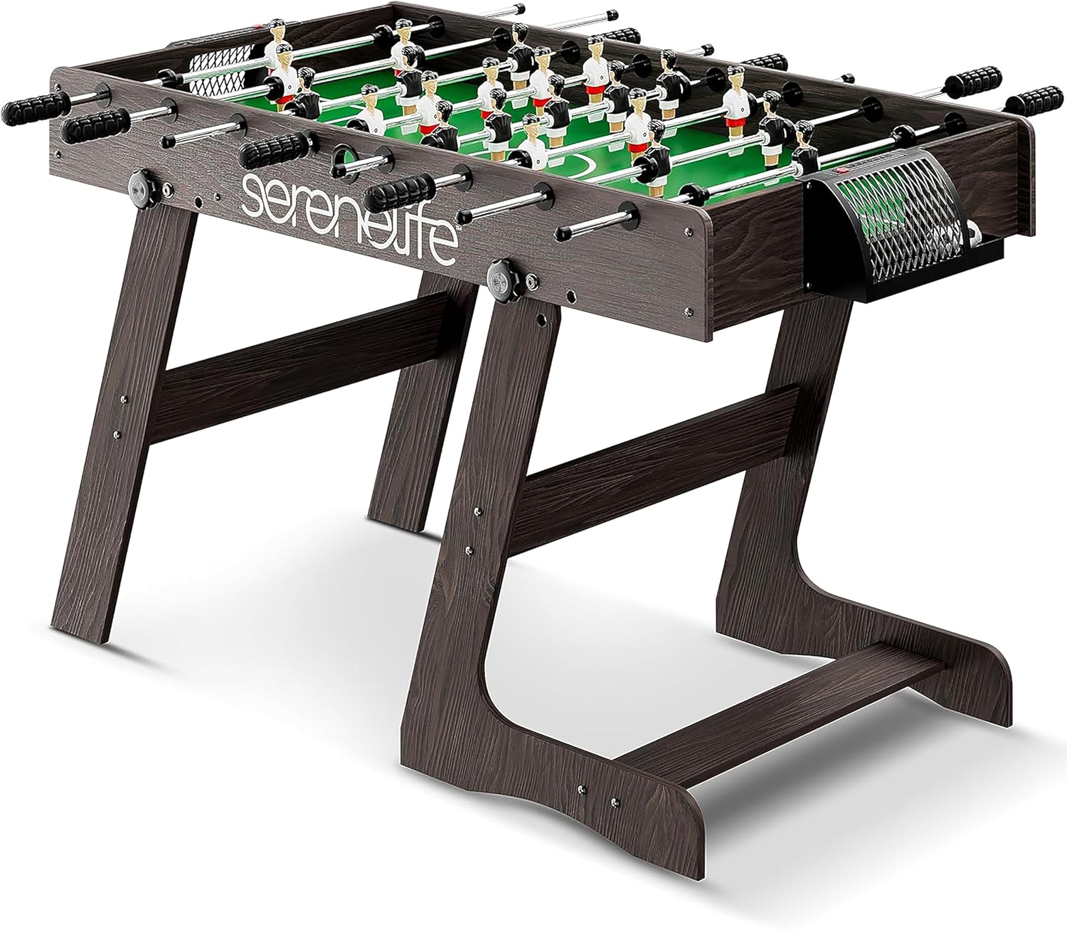 SereneLife Tavola da Calcio Balilla a Grandezza Naturale, Calcio con Palla Set per la Casa, Calcio Balilla Professionale, Design Moderno e Robusto.