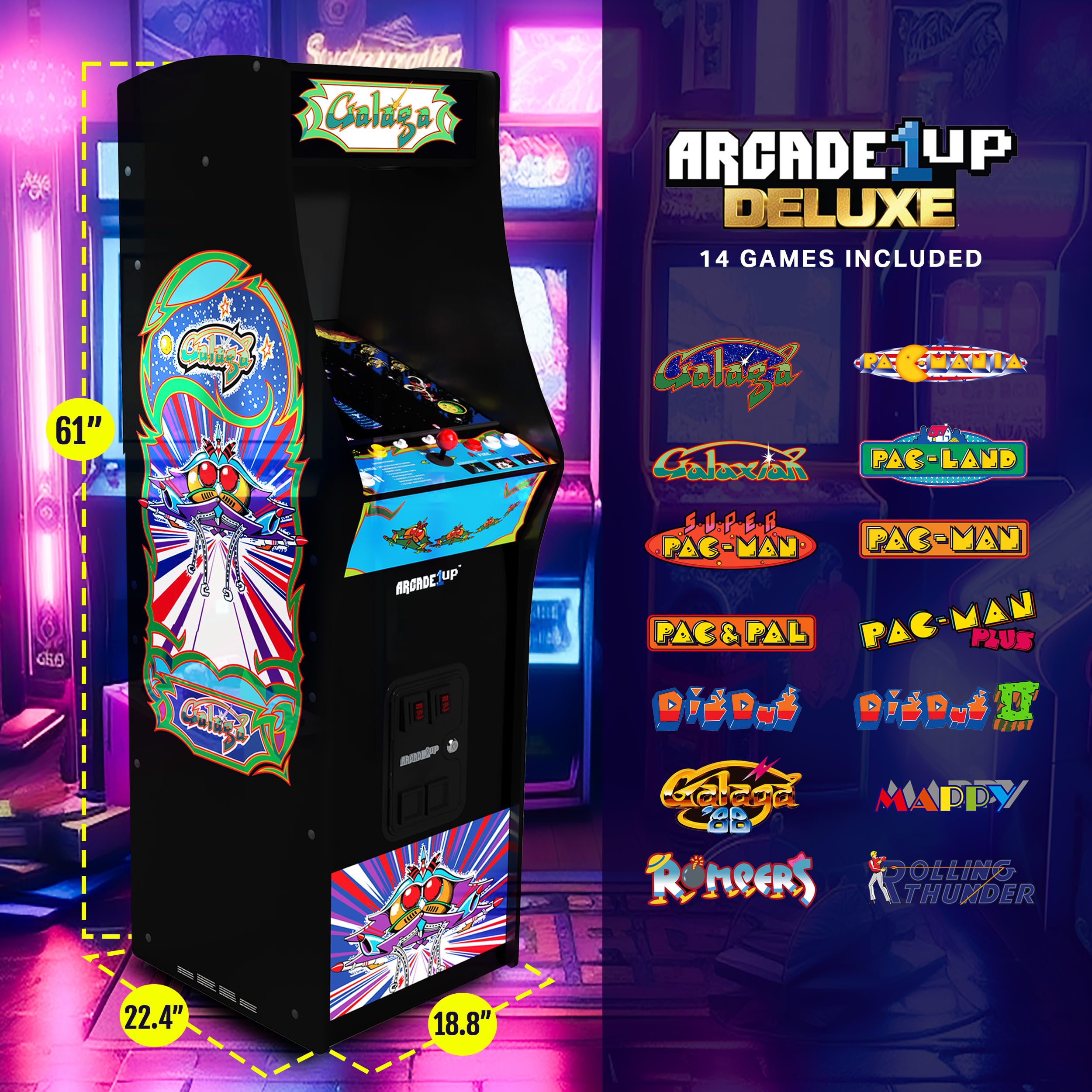 Máquina Arcade1Up Gabinete de Pie de 5 Pies de Altura