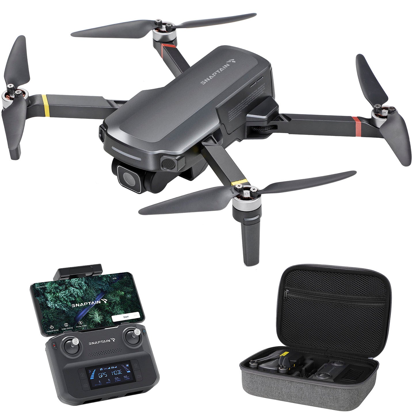 Snaptain – P30 4K Drone with Camera GPS and Remote Controller – Grey