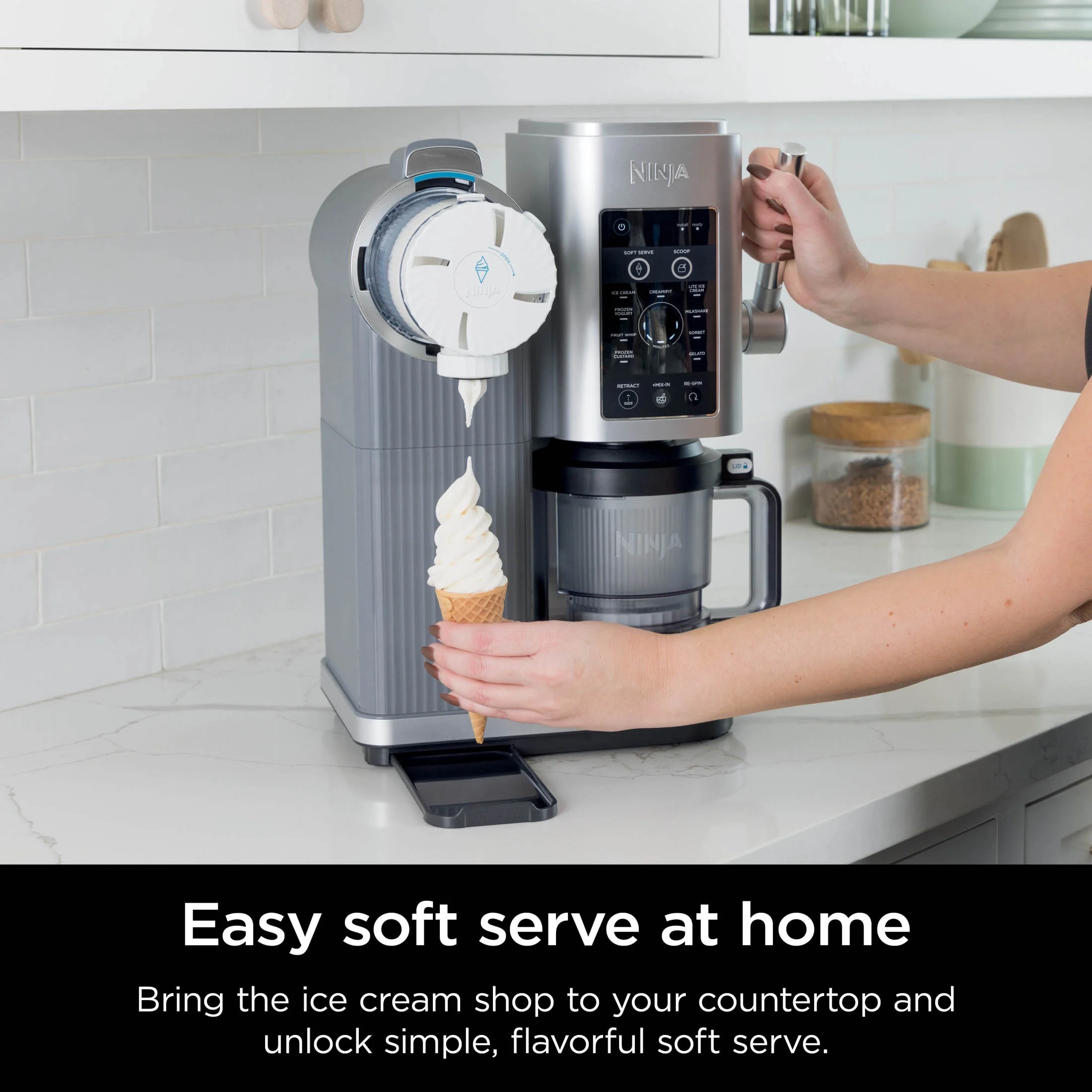 Ninja Swirl? by CREAMi? Soft Serve and Ice Cream Maker, 13 One-Touch Programs, NC701