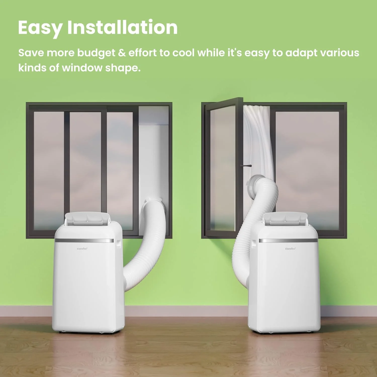 Comfee Mobiles Klimagert Easy Cool 2.0, 7000 BTU 2,0kW, Kühlen&Ventilieren&Entfeuchten, Raumgre bis 68m(25㎡), APP-Steuerung/Alexa/Google Home/IFTTT, Mobile Klimaanlage mit Abluftschlauch