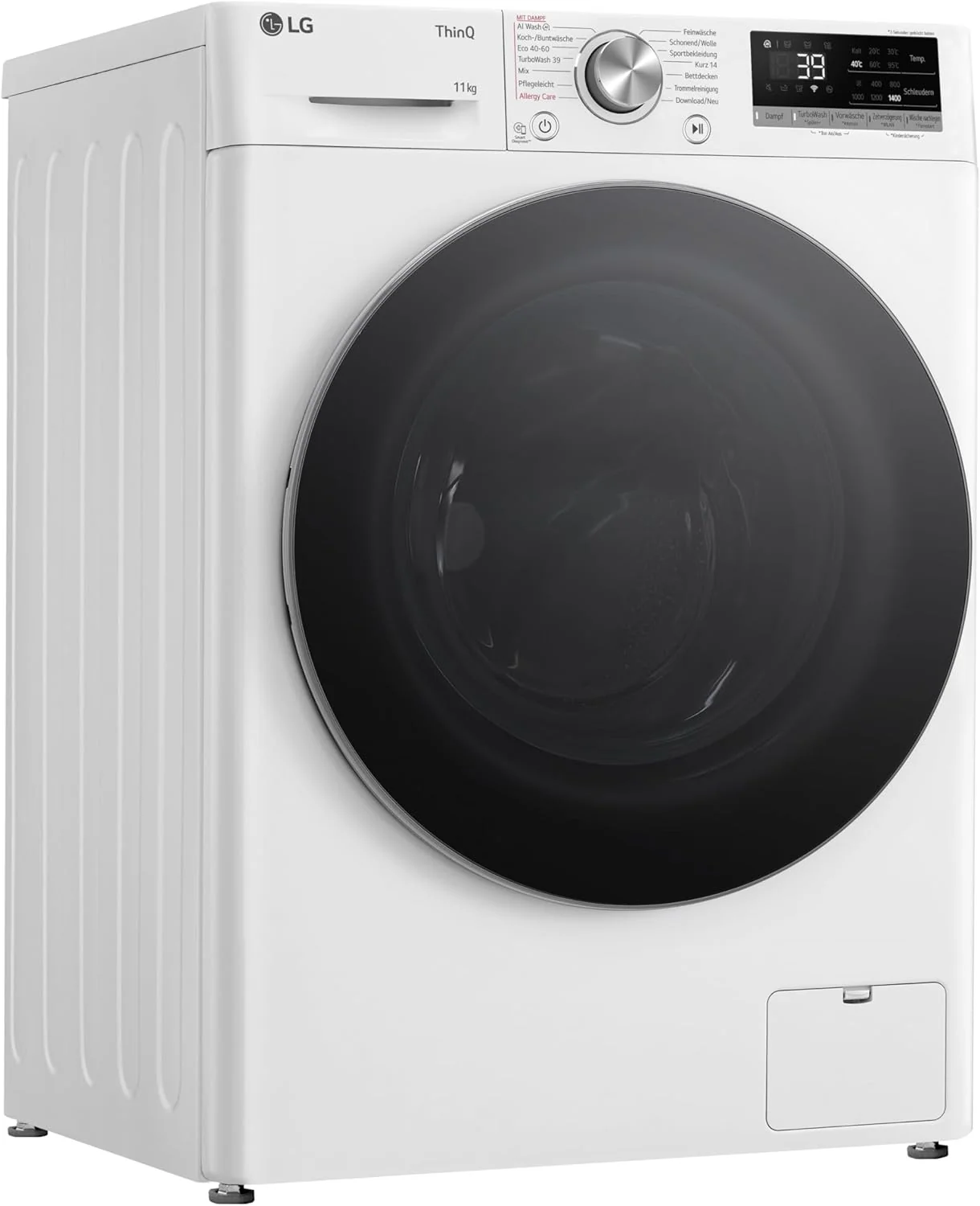 LG F4WV7080, Klasse A, Voorlader Wasmachine 8 kg, 1400 tpm, AI Direct Drive, Wi-Fi, Dieptereiniging met Stoom, Grote Capaciteit, TRIPLE A, Veiligheidsglas Buitendeur, 62 x 60 x 85 cm ? Wit