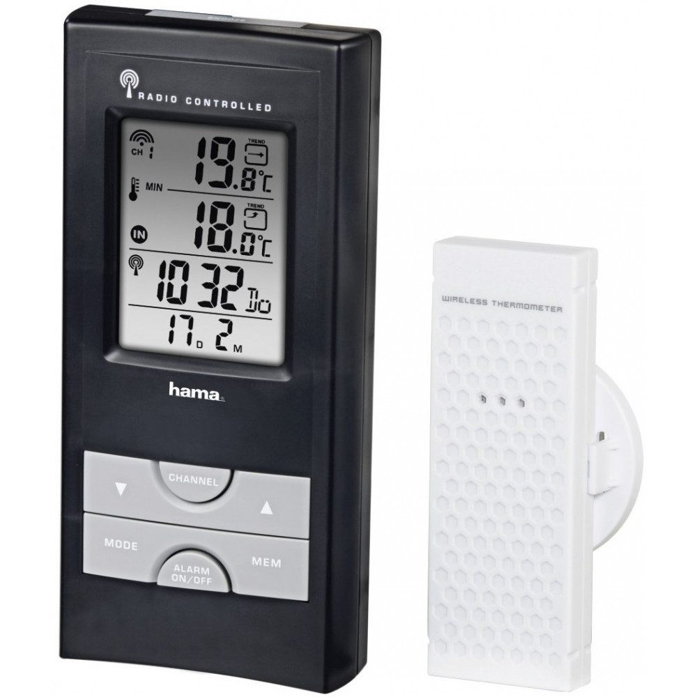 Funkwetterstation Hama EWS-165 Wetterstation schwarz/silber.
