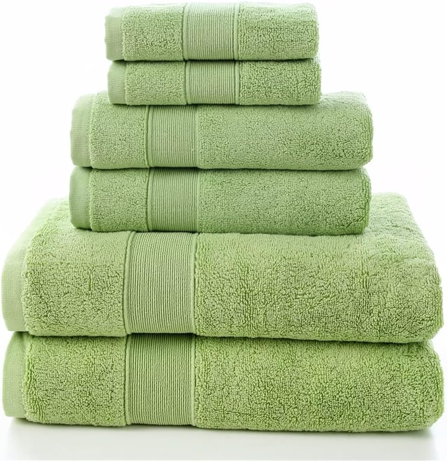 Baumwollbadetücher Weiße Badezimmer 2 Große Badetücher, 2 Handtücher, 2 Waschlappen Absorbierende Handtuch Für Strand, Weich/C