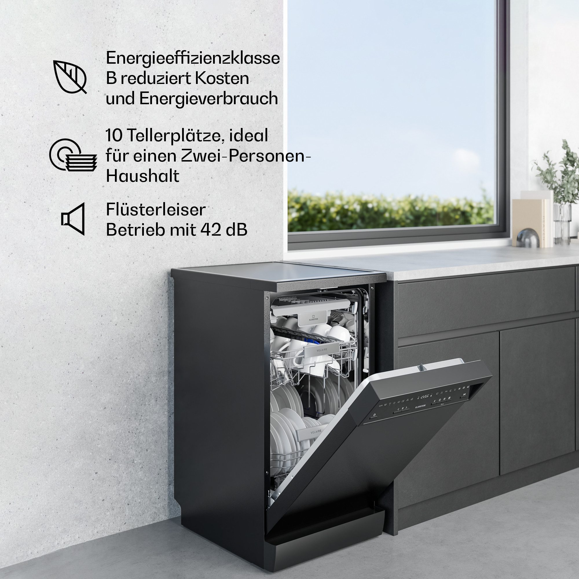 Standgeschirrspüler DSM-KL-VL-DW-45cm-Blk 10047461