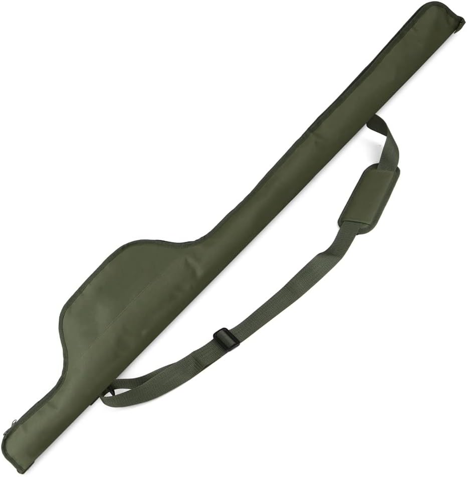 Angelruten-Tasche, 55 Zoll, zusammenklappbar, für Karpfen, tragbare Tasche, Angelruten-Gerät, Schutzhülle, Aufbewahrungstaschen (grün, 135 cm)