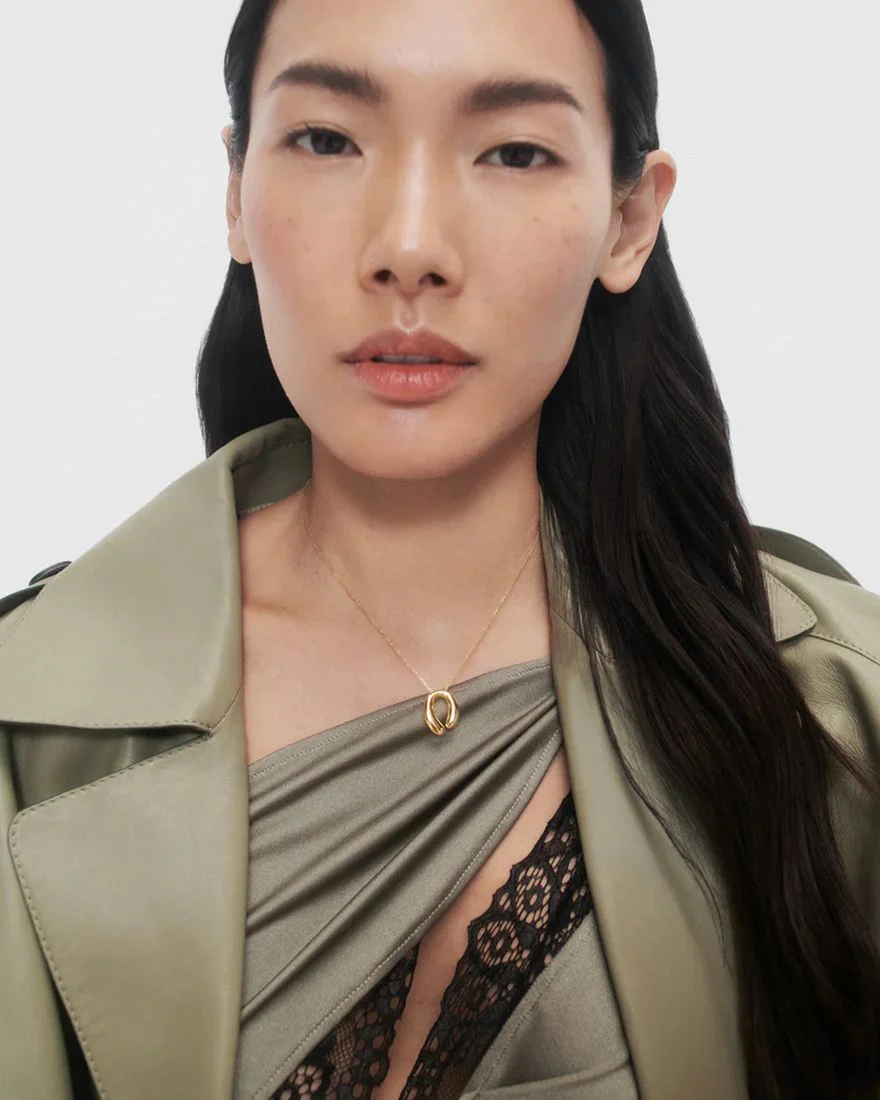 Collana Pdpaola Helix in argento con goccia ricurva CO01-A25-U