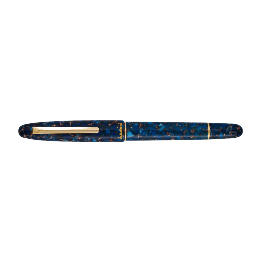Esterbrook Estie Nouveau Bleu - Push Button Piston - Gold Trim