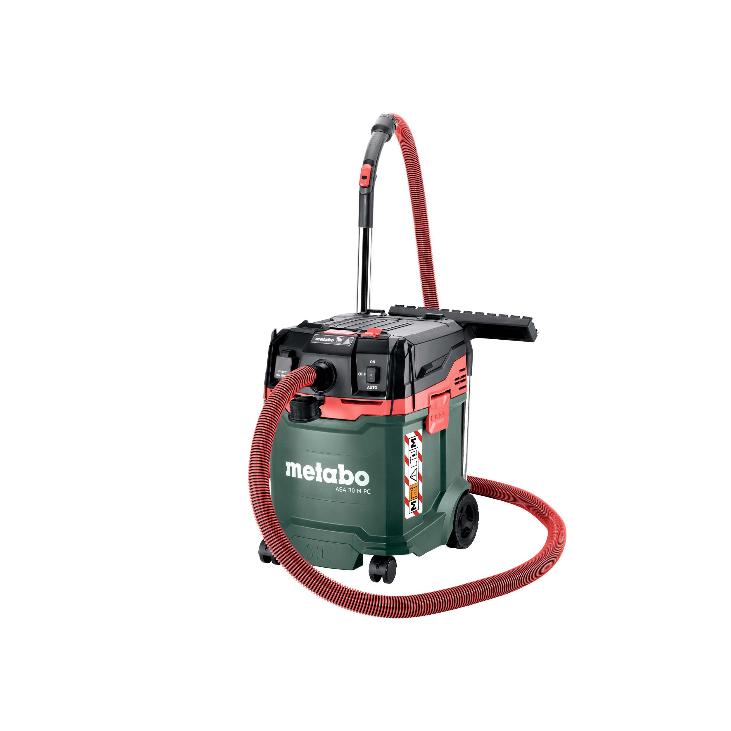 Metabo ASA 30 M PC Allessauger, kompakter Nass und Trockensauger, 1200 W, Staubklasse M, Werkstattstaubsauger