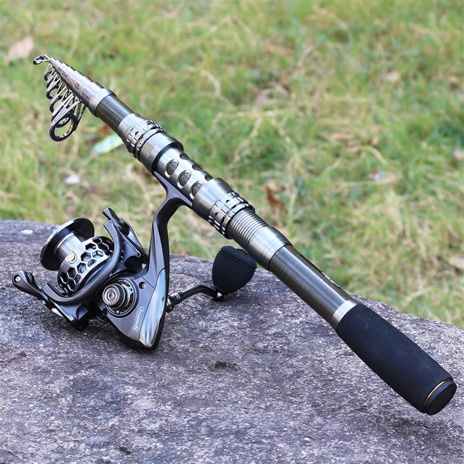 Angelset Angelrute 1,8-3. Teleskop-Angelruten-Kit und 13 + 1BB Metallspulenrolle-Angelruten-Kit und 13 + 1BB Metallspulenrolle Karpfenangelruten-Rollen-Combo Salzwasser-Angelgerät-Kit (A 3.0