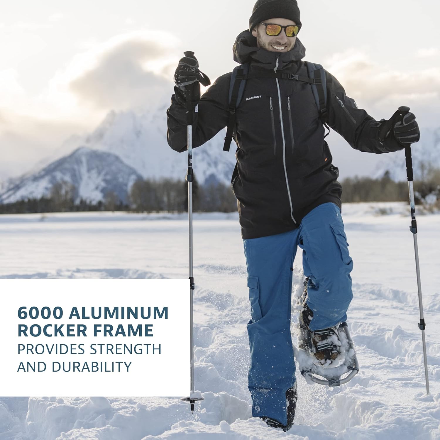 Yukon Charlies National Park Schneeschuh-Set aus Aluminium mit V-Rahmen