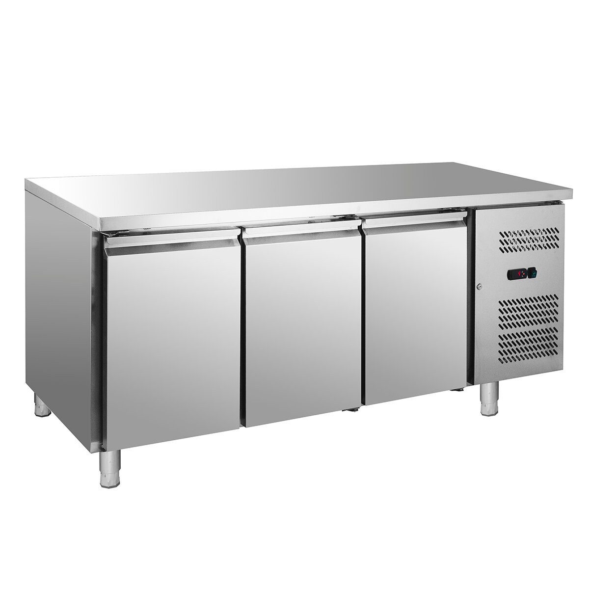 Dönergrill Kühltisch Edelstahl GN 1/1 mit 3 Türen