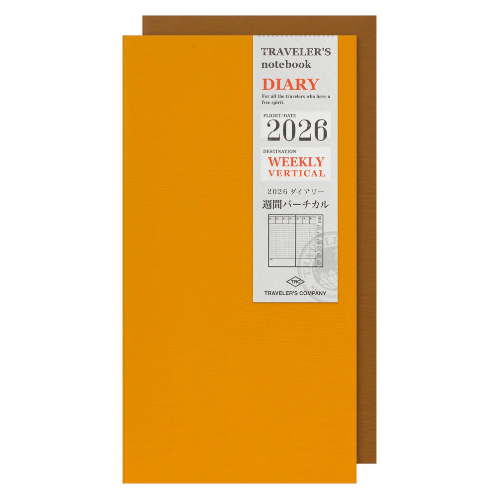 Traveler's Company - Traveler's Notebook 2026 - Regular Size - Weekly Vertical Diary