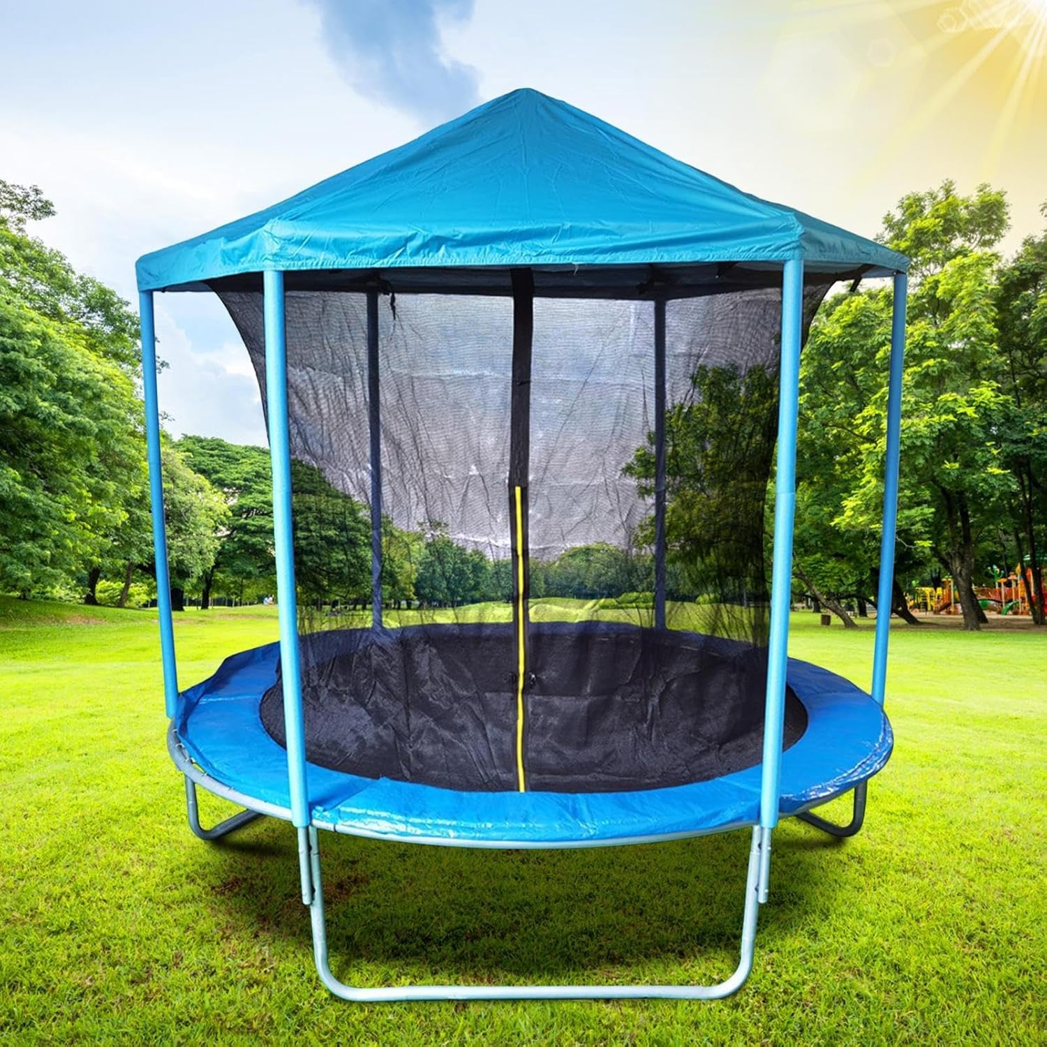 UV-Schutz-Zelt – Universal-Markise mit oberer Halterung für 6 Stangen, ideal für Garten, Spielplatz, Terrasse, Hinterhof
