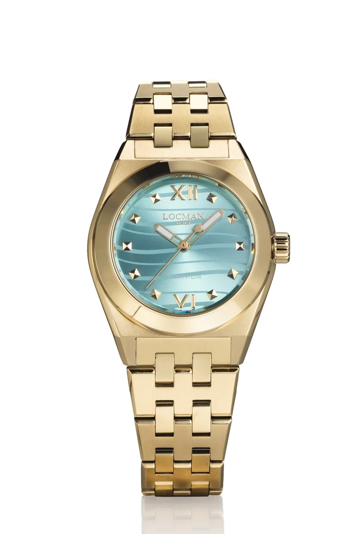 Locman Stealth Titanio dorato donna sunray turchese 0225Y17Y-YYLBYGBY