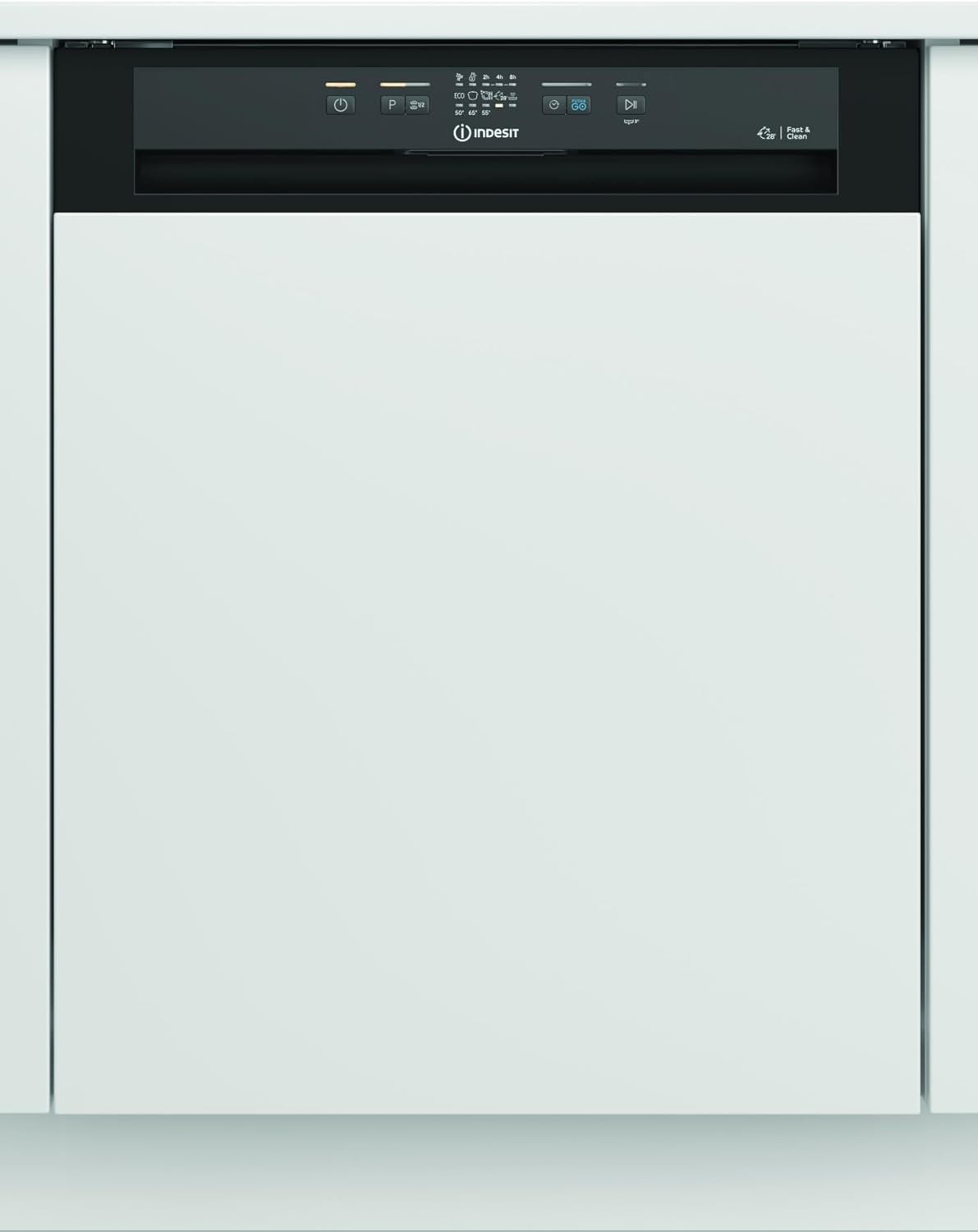 INDESIT I3B L634 B Dishwasher 2024 Semi-Recessed No Partial Disappeared Panel 14 Covers Class D Black