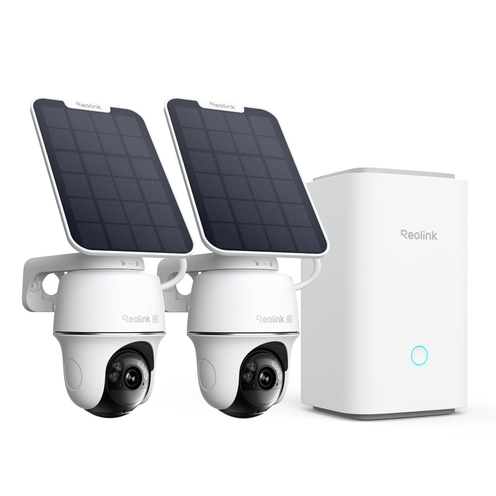 Reolink 4K PT Solar Überwachungskamera Aussen Akku Set Outdoor mit Home Hub kabellos WLAN Nachtsicht