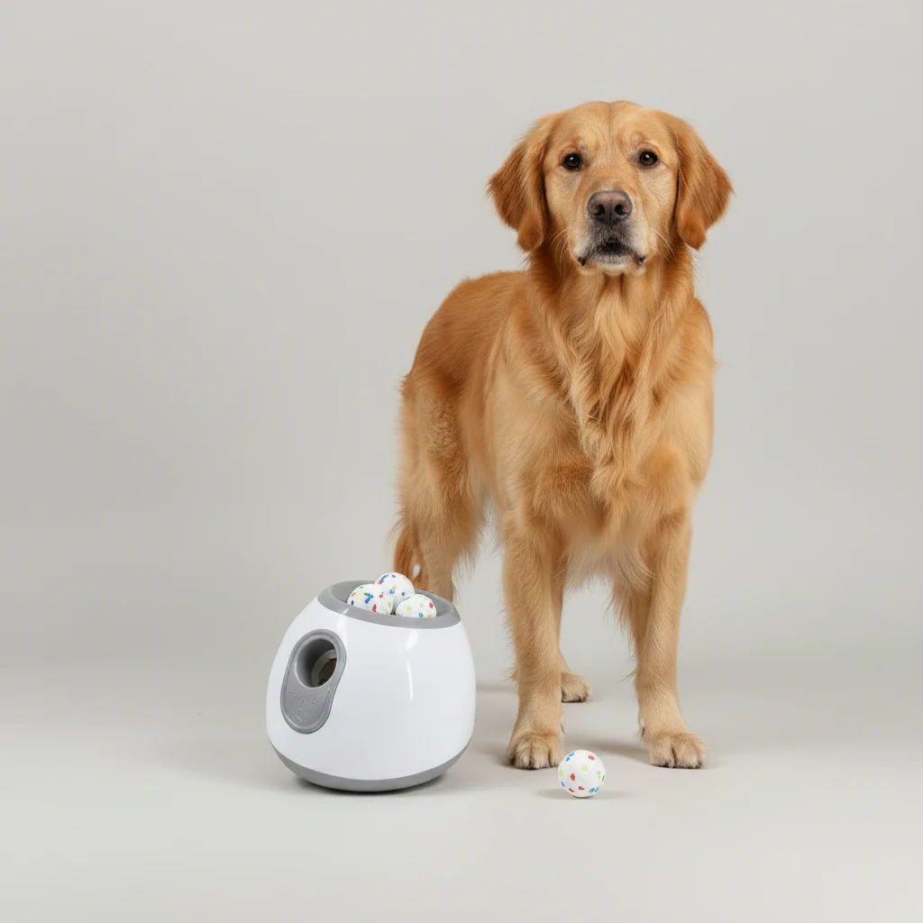 Automatic Dog Ball Launcher �C 3 Distance Settings, Auto-Launch & US Plug Included