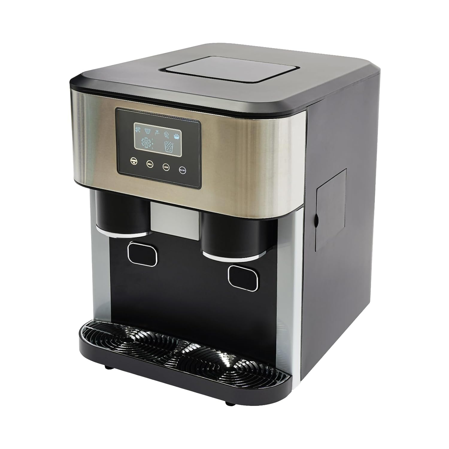Gelatiera 3 in 1: macchina per ghiaccio tritato e cubetti di ghiaccio, 10-15 kg di ghiaccio al giorno in 8-12 minuti, 16 cubetti di ghiaccio con intuitivo controllo LCD touch, portatile e compatta