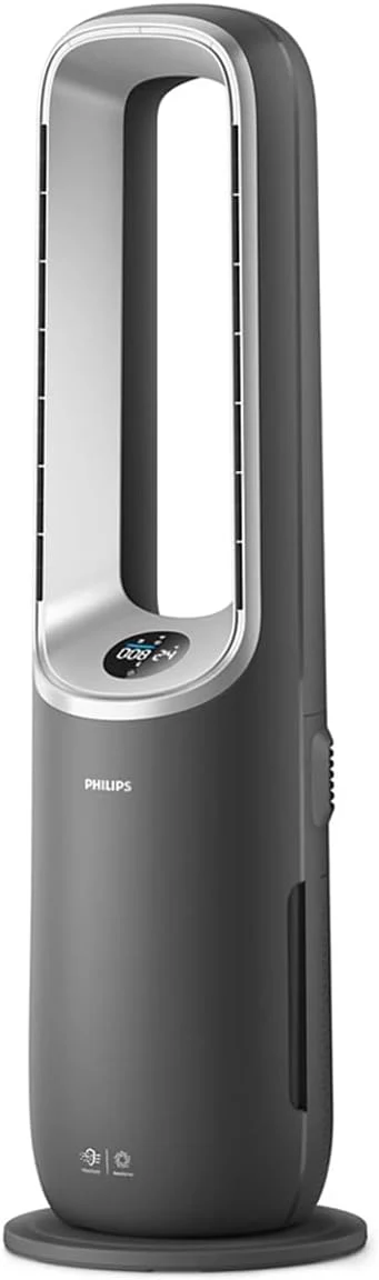 Philips Air Performer 2-in-1: Luchtzuiveraar en Ventilator - Reinigt 70 m2, Verwijdert 99,97% van allergenen en verontreinigende stoffen. HEPA-filter, Slimme sensoren, Alexa, App. (AMF765/10)