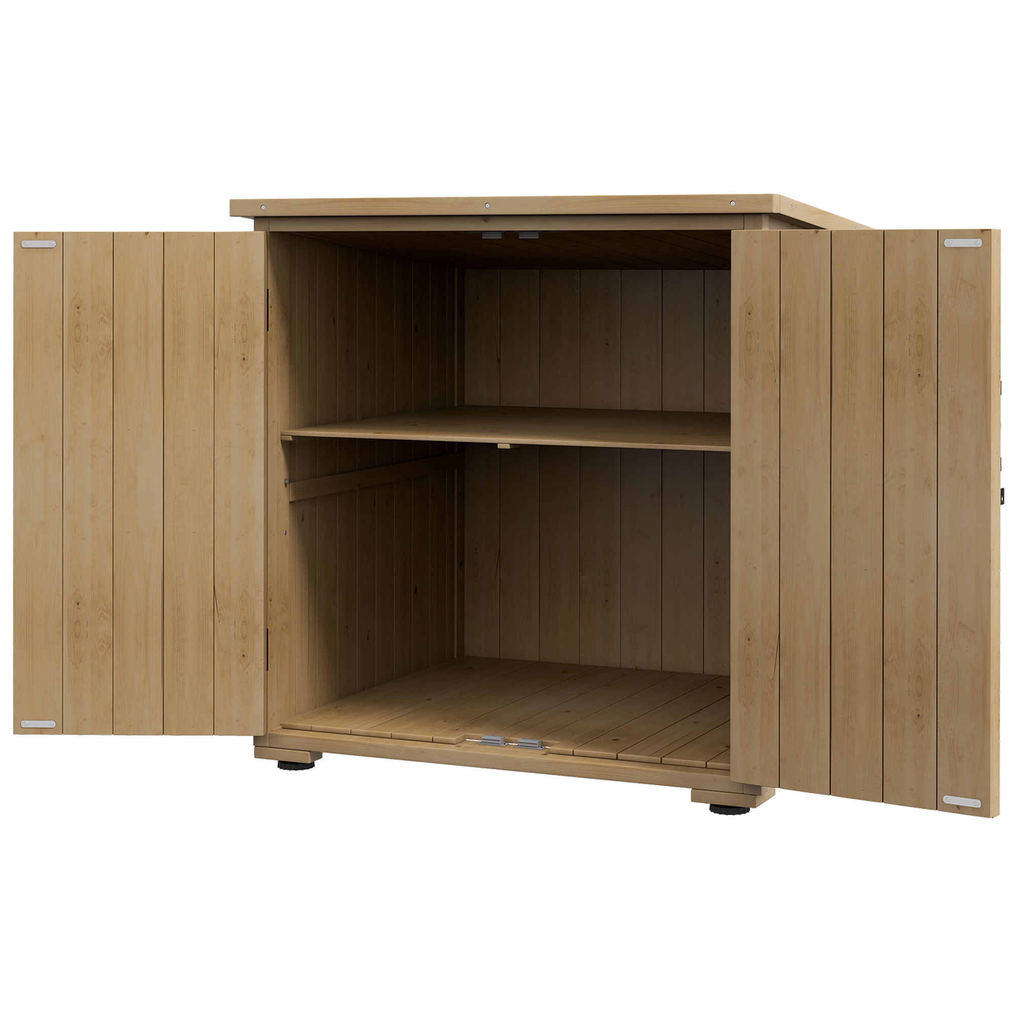 Outsunny Outdoor Aufbewahrungsbox Gartenbox Kissenbox, wetterbeständig, Asphaltdach, 77,5 cm x 88 cm x 90 cm, Dunkelgrau