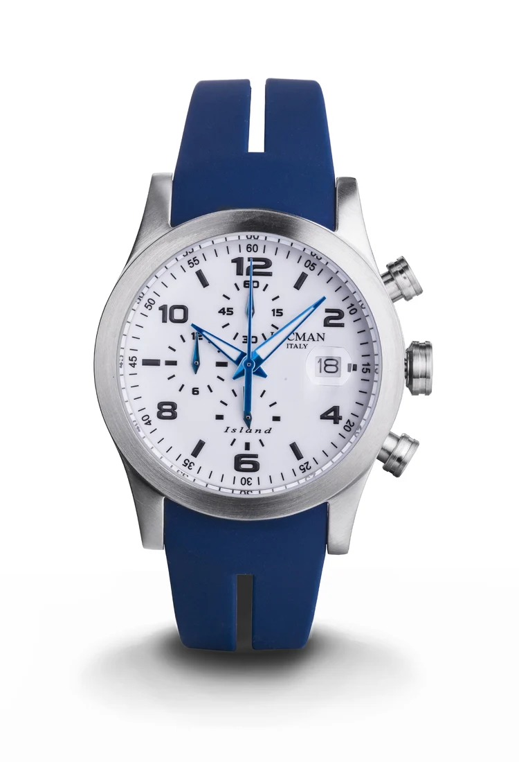 Orologio Locman Island Crono bianco silicone blu 0618A08-00WHBKSB