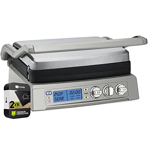 Cuisinart GR 300WSP1 Elite Griddler/Grill Stainless Steel Bundle with 2 YR CPS Enhanced Protection Pack: Home & Kitchen
