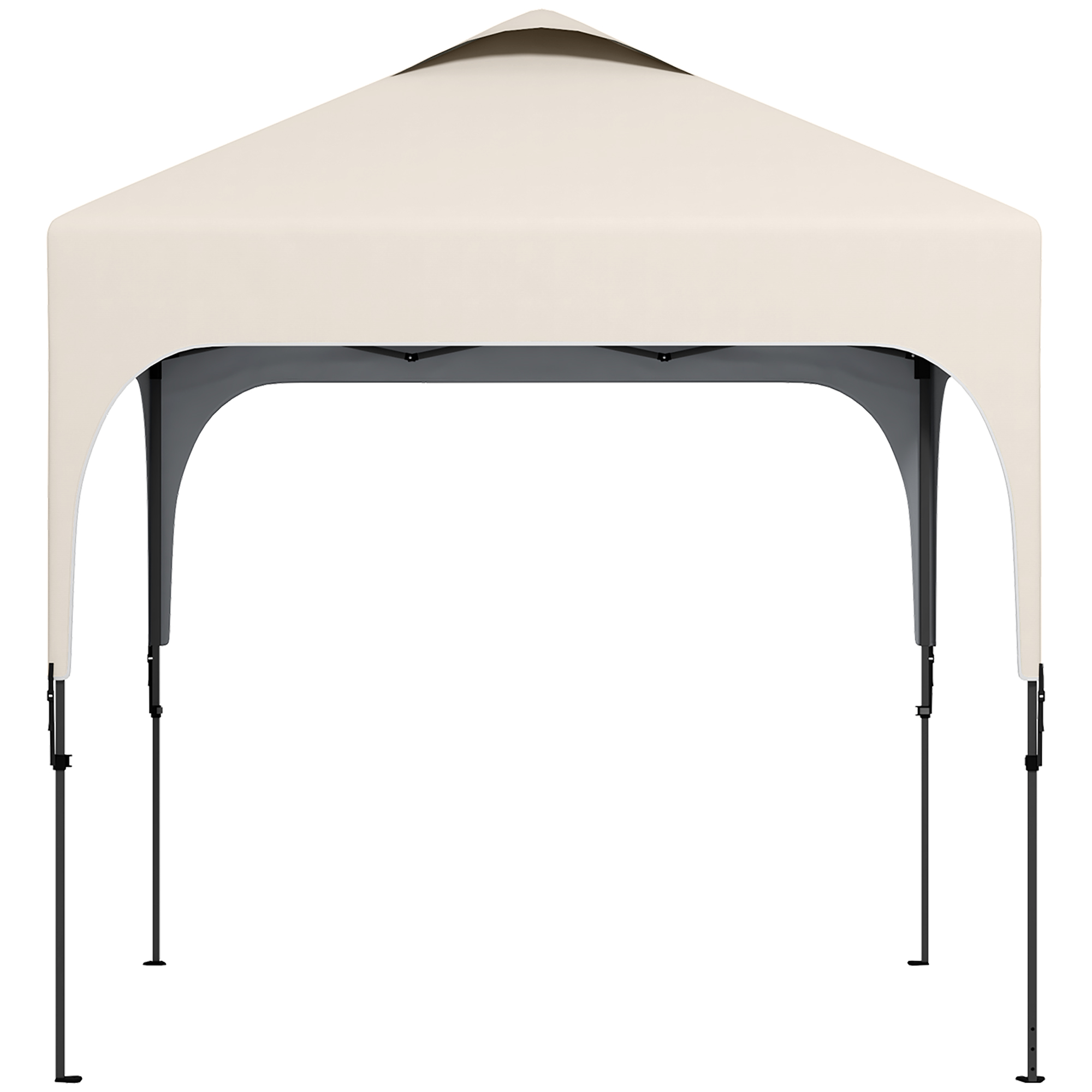 Outsunny Tonnelle 2,5 x 2,5 m Garten-Pop-up-Pavillon faltbar, höhenverstellbares Oxford Anti-UV50+ Stahlgestell mit Transporttasche