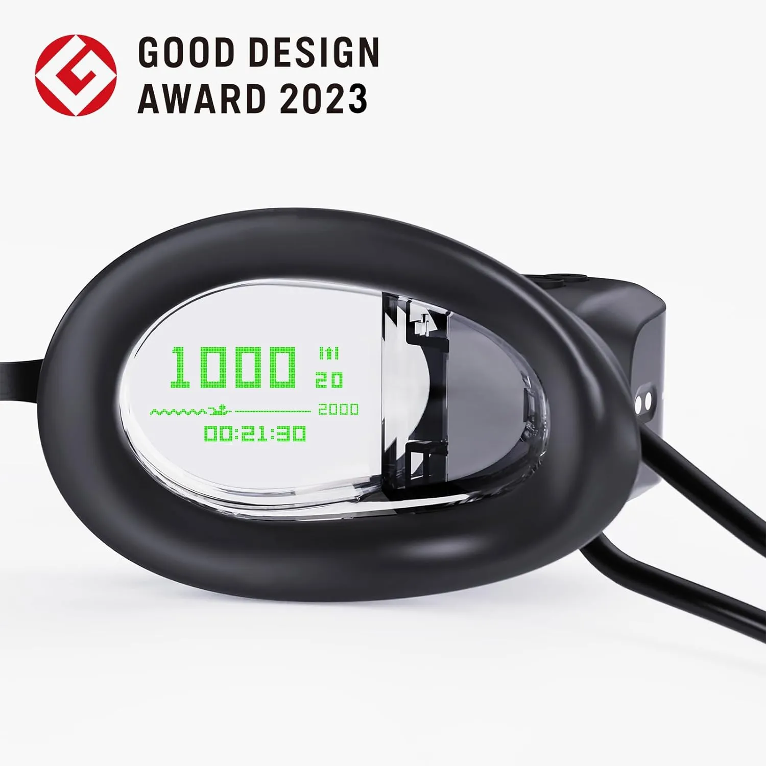 2s AR Smart Swim Goggles with Anti-Fog Lenses & Fitness Tracker, Compatible with Garmin Watches