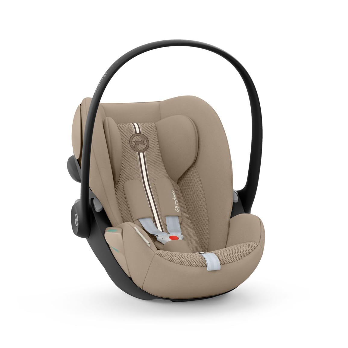 CYBEX Gold Babyschale Cloud G i-Size Comfort, Inkl. Neugeboreneneinlage, Ab Geburt bis ca. 24 Monate, Für Kinder ab 40 cm bis 87 cm, Max. 13 kg, Moon Black