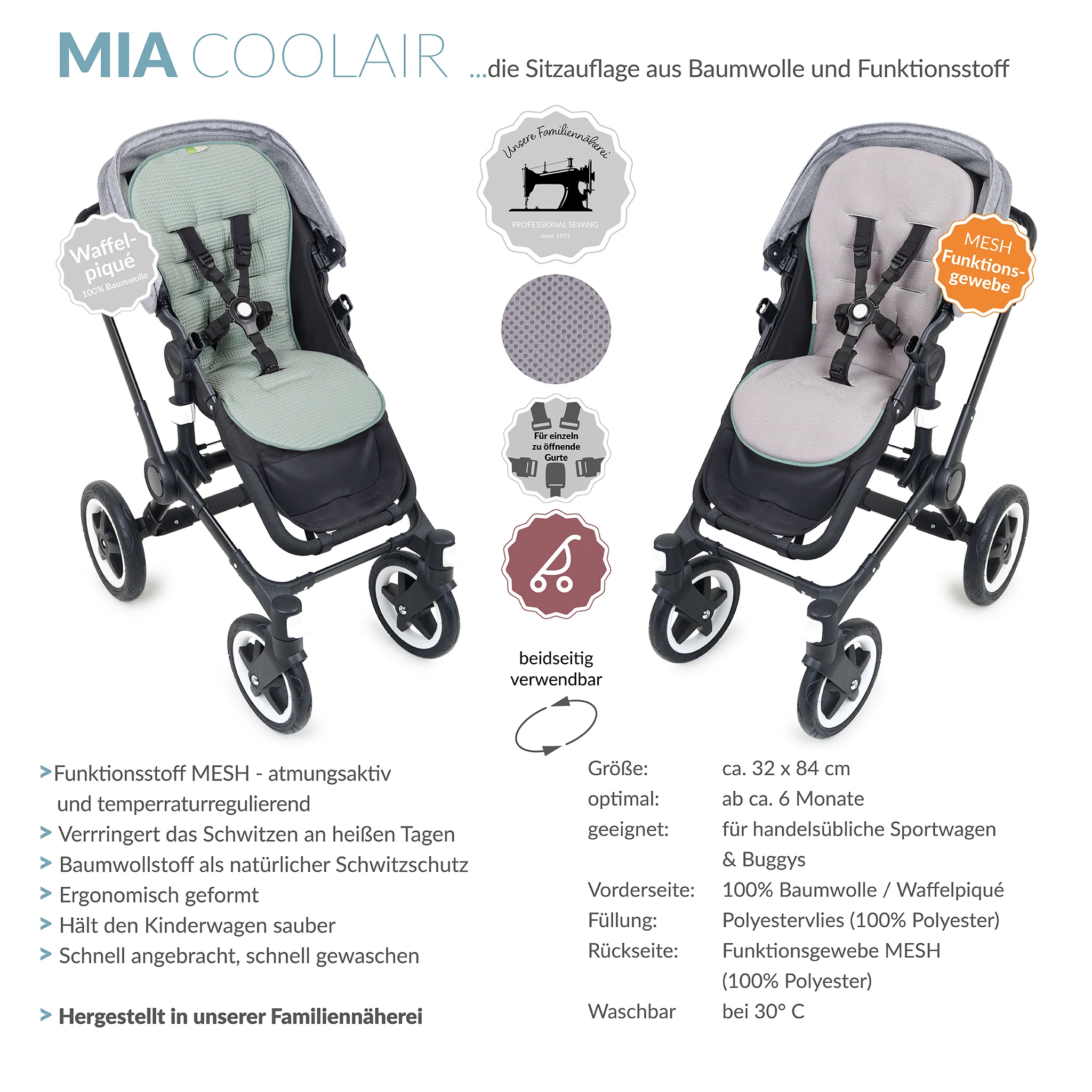 MIA COOLAIR die klassische Sitzauflage