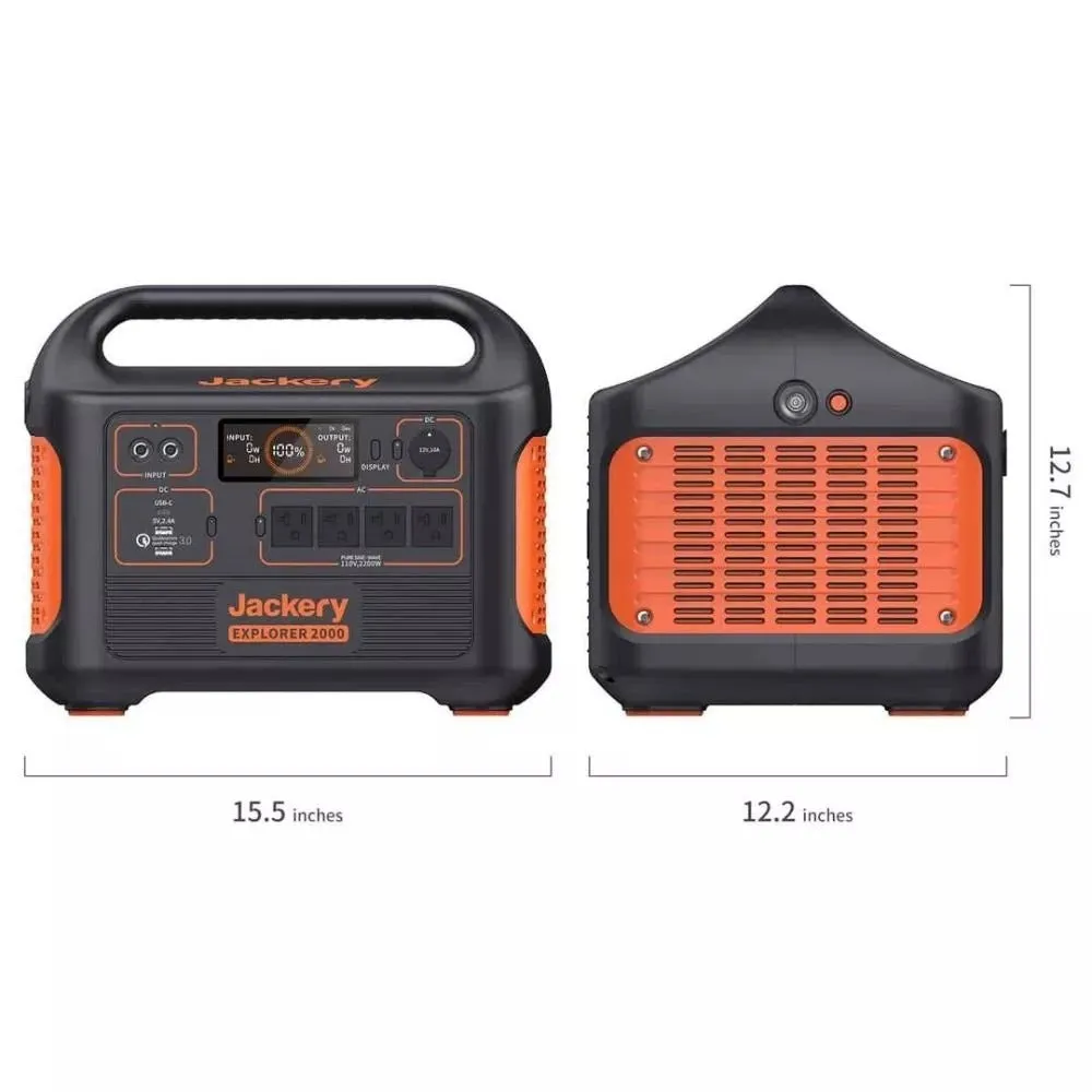 2025 Generador solar Jackery 2000 (Jackery 2000 con 4 paneles SolarSaga 200W)