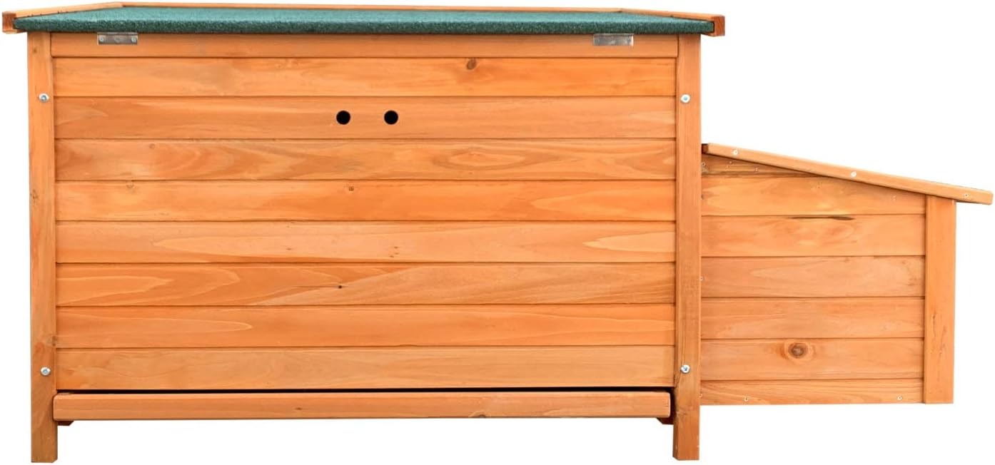 Pollaio con casetta di nidificazione e base estraibile 136x74x70 cm in legno