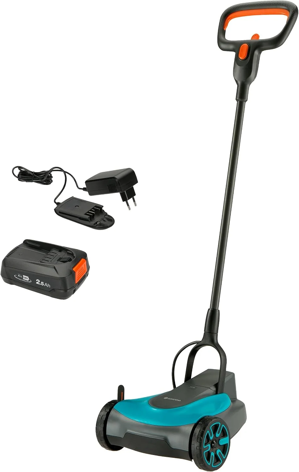 Gardena Akku-Rasenmäher HandyMower 22/18V P4A Ready-to-Use Set: Kompakt, Leichtgewicht, Mulchmesser, Rasenflächen bis 50 m², Kabellos (14620-20)