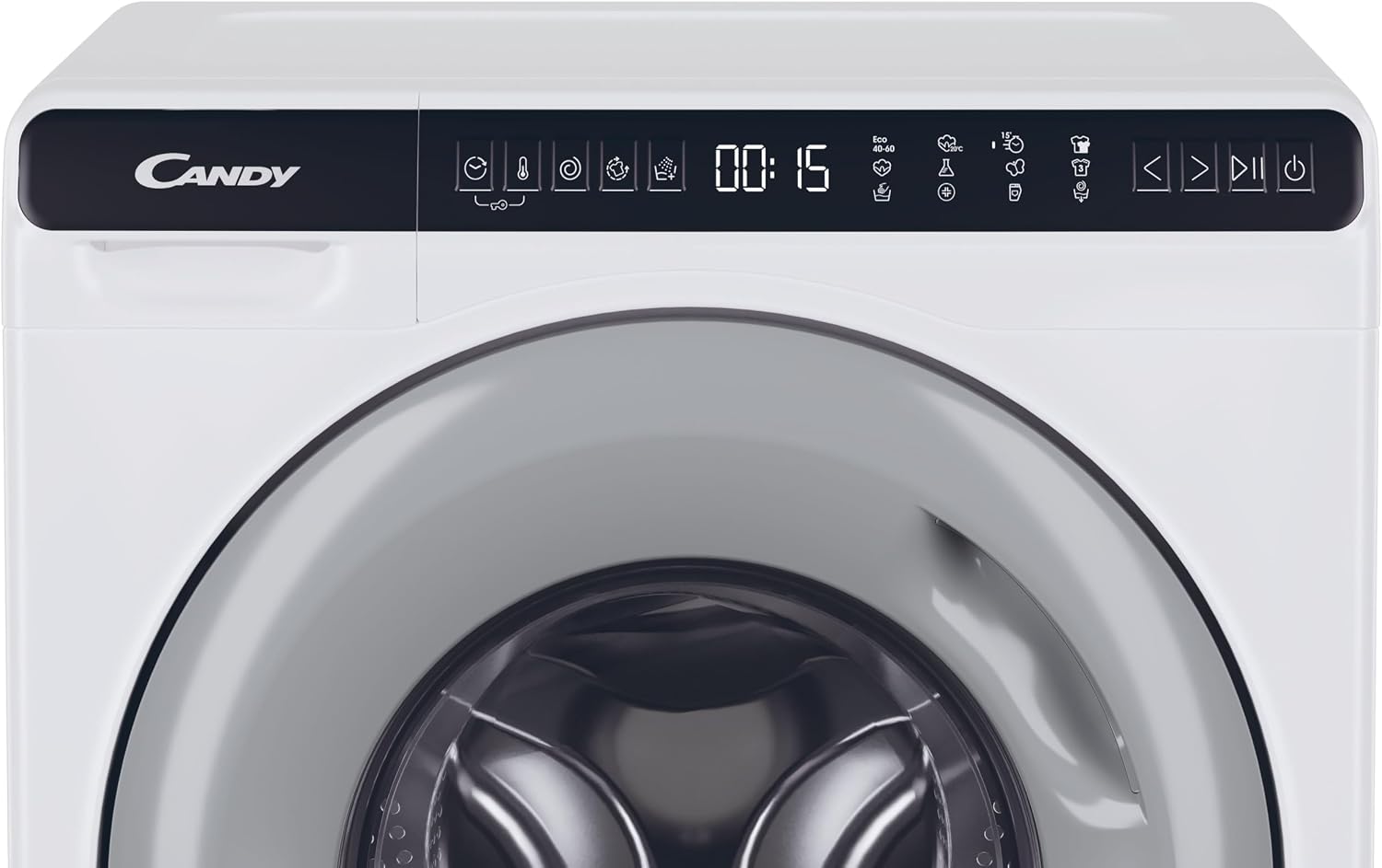 CANDY MINIAQUA CW50-BP12307G-S, LAVATRICE A CARICA FRONTALE, 5 KG, 1200 GIRI, Programmi rapidi, Antipiega, Partenza ritardata, Grigio/Bianco, 70x51x45 [Classe di efficienza energetica A]