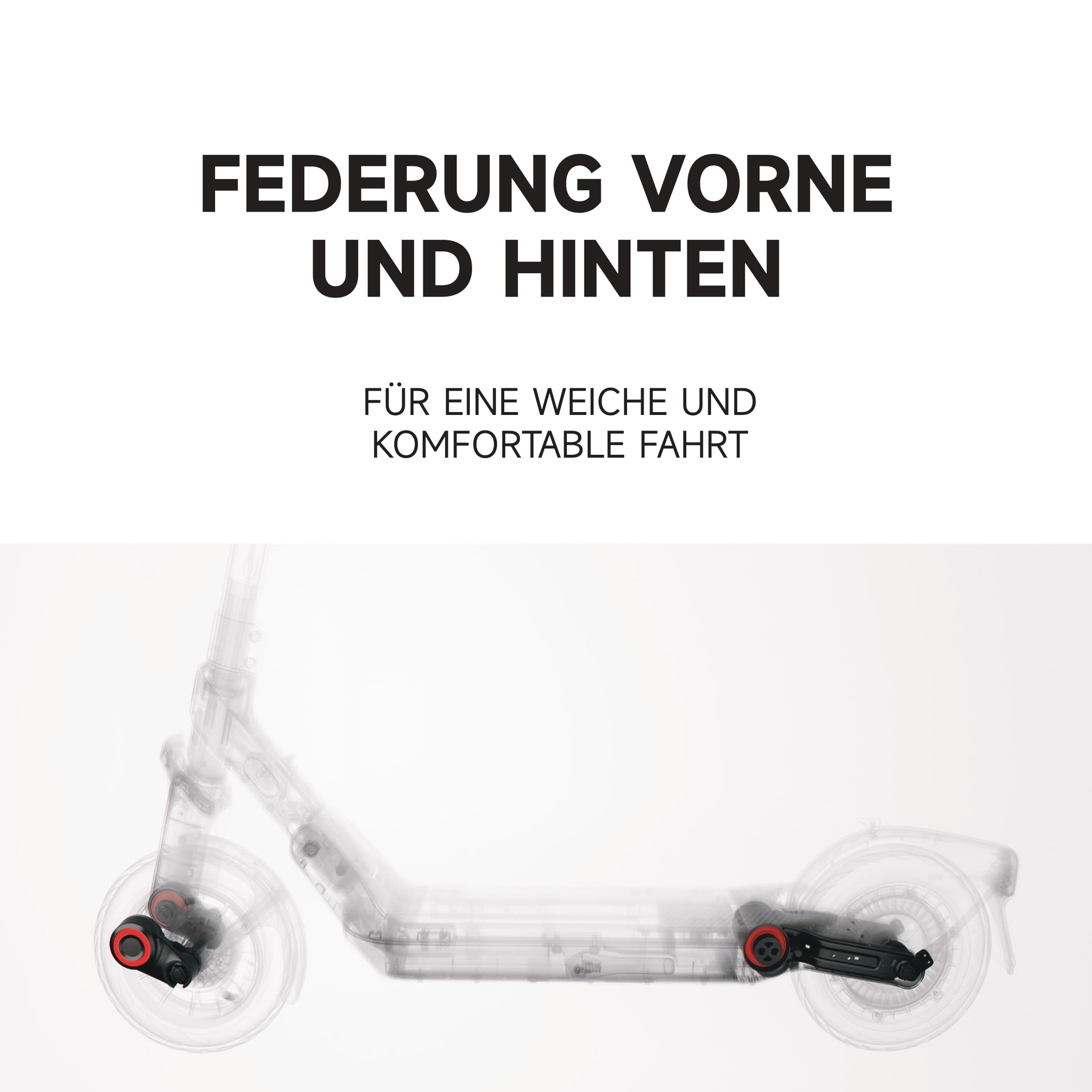 E-Scooter E3 D mit Straßenzulassung 800 W 20 km/h 10-Zoll-Reifen 45 km Reichweite 100 kg Tragkraft IPX5 Federung