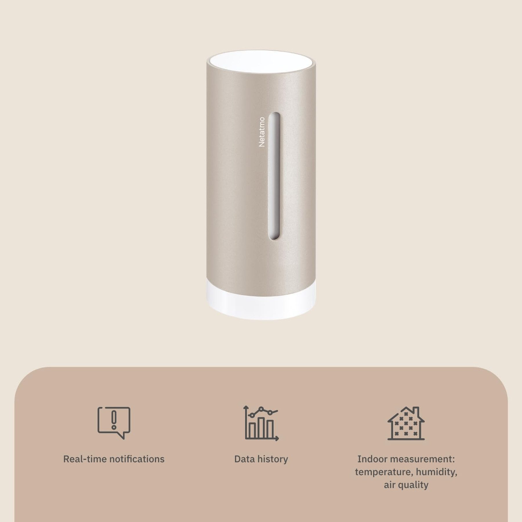 Innenwetterstation NETATMO Zusatzsender NIM-S-WW, sand, innen